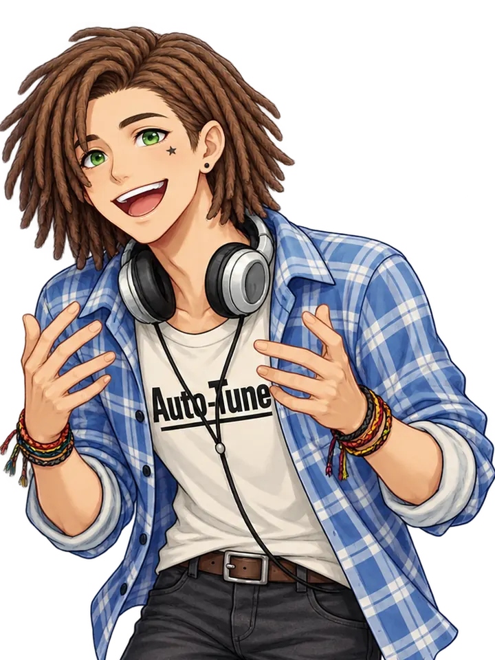 Miles Archer, vocalista de Auto-Tune, en plena presentación