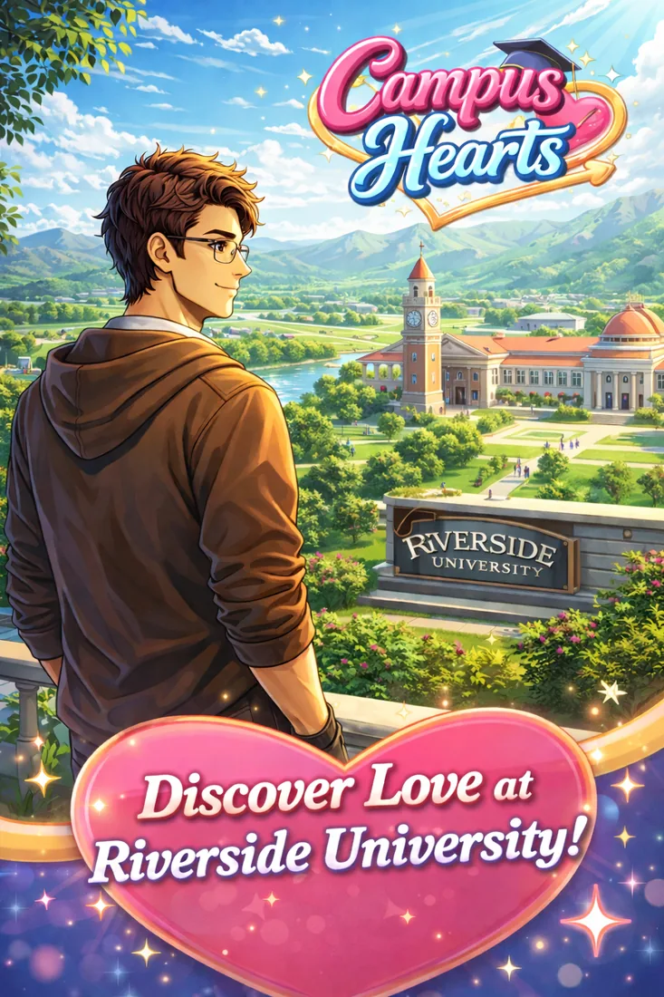 Dan Morrison, the student body president, in a Campus Hearts promotional illustration