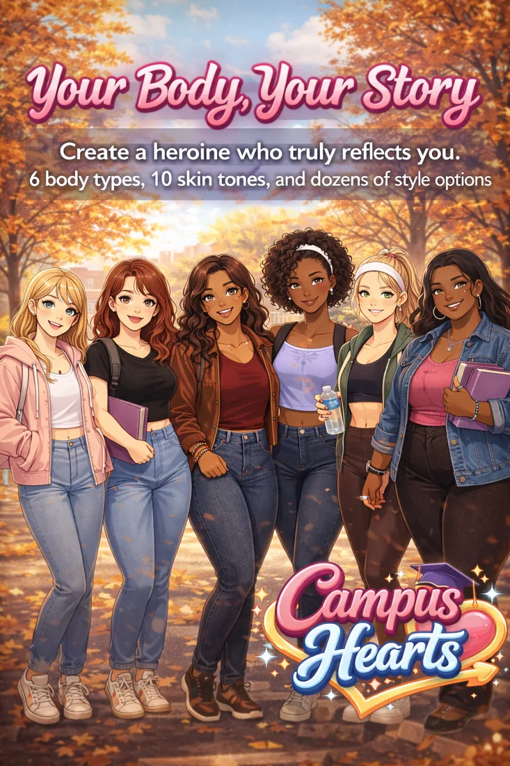 Una protagonista de Campus Hearts comenzando su historia en Riverside University